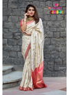 Off White Colour Varsiddhi Mintorsi Manikarnika Latest Designer Weave Designer Pallu Banarasi Silk Festive Wear Saree 14105